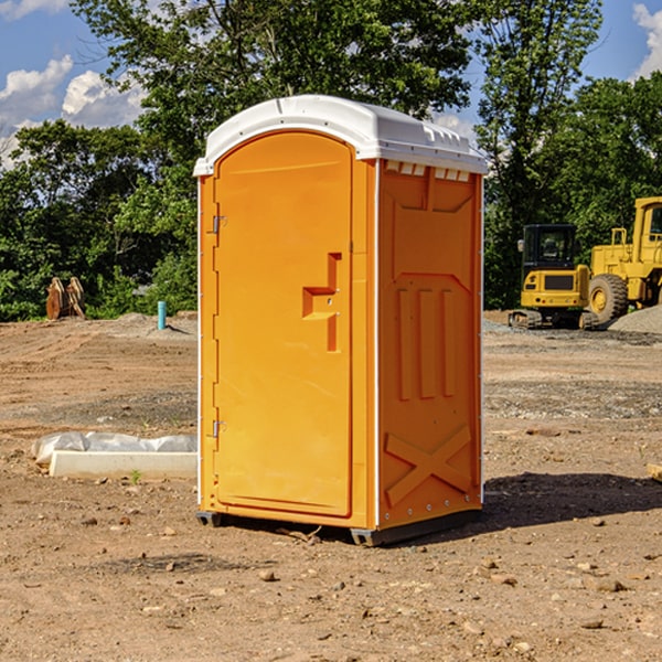 do you offer hand sanitizer dispensers inside the portable restrooms in Delaware OK